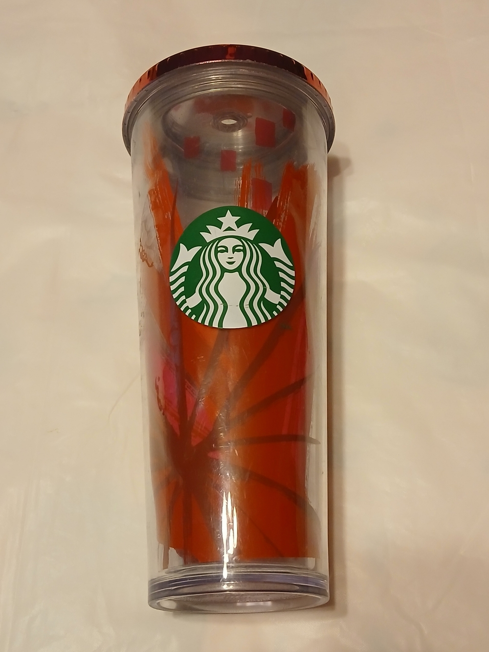 Starbucks 24oz Tumbler/Cup -Red And Pink